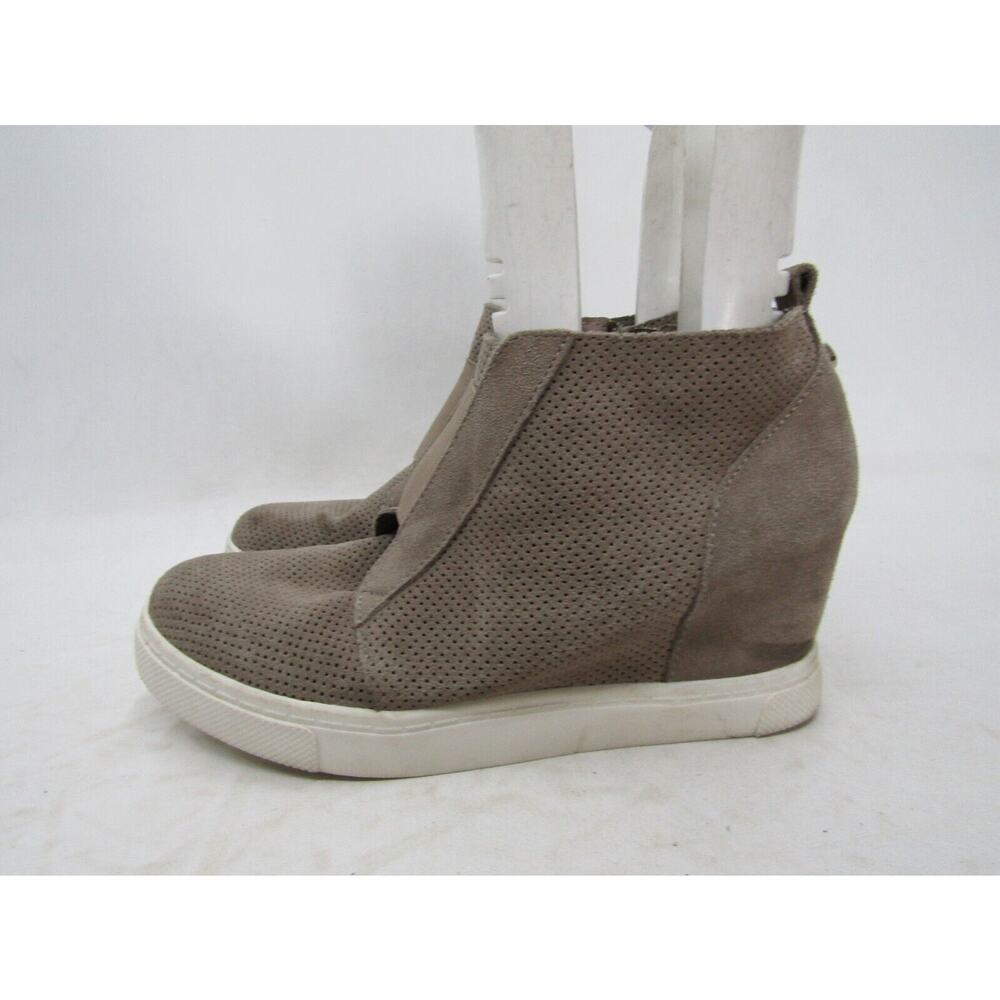 Steve Madden Womens Size 9 M Brown Suede Zip Wedge Ankle Fashion Boots Bootie